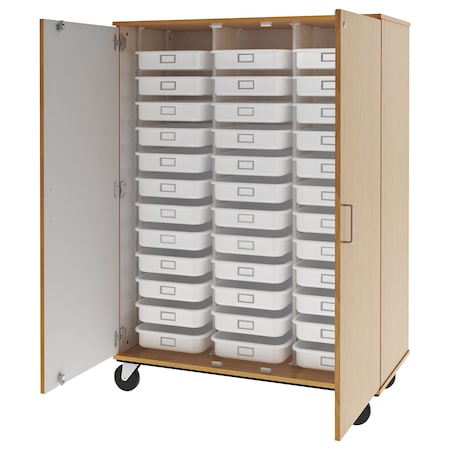 I.D. Systems 67 Tall  Closed Tray Storage 36 312 Trays  With Doors w Locks 80275F67073